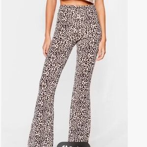 Nastygal flare pants cheetah